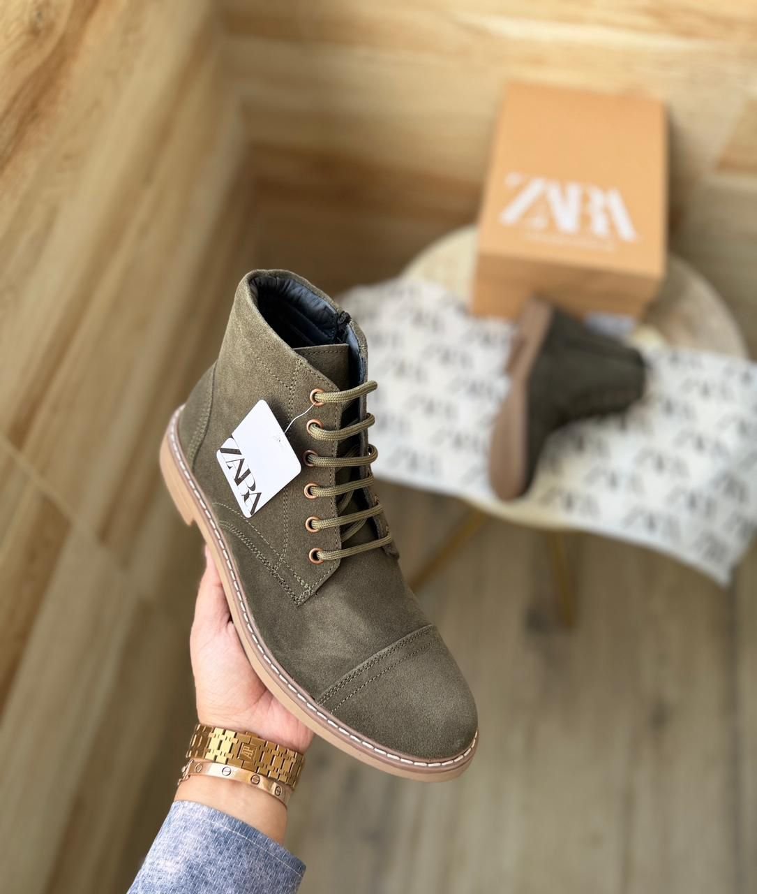 Premium Mid Ankle Zip Suede Leather Boots – 5 Colors (12)