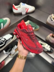 Shox 2025 Red Grey Running Sneakers – Performance Shoes for Men (2)