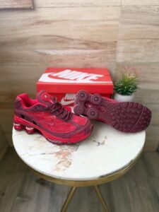 Shox 2025 Red Grey Running Sneakers – Performance Shoes for Men (4)