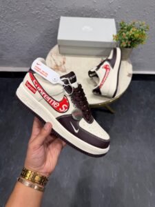 Air Force Collaborative Beige Red Boys Sneakers 2025 (1)