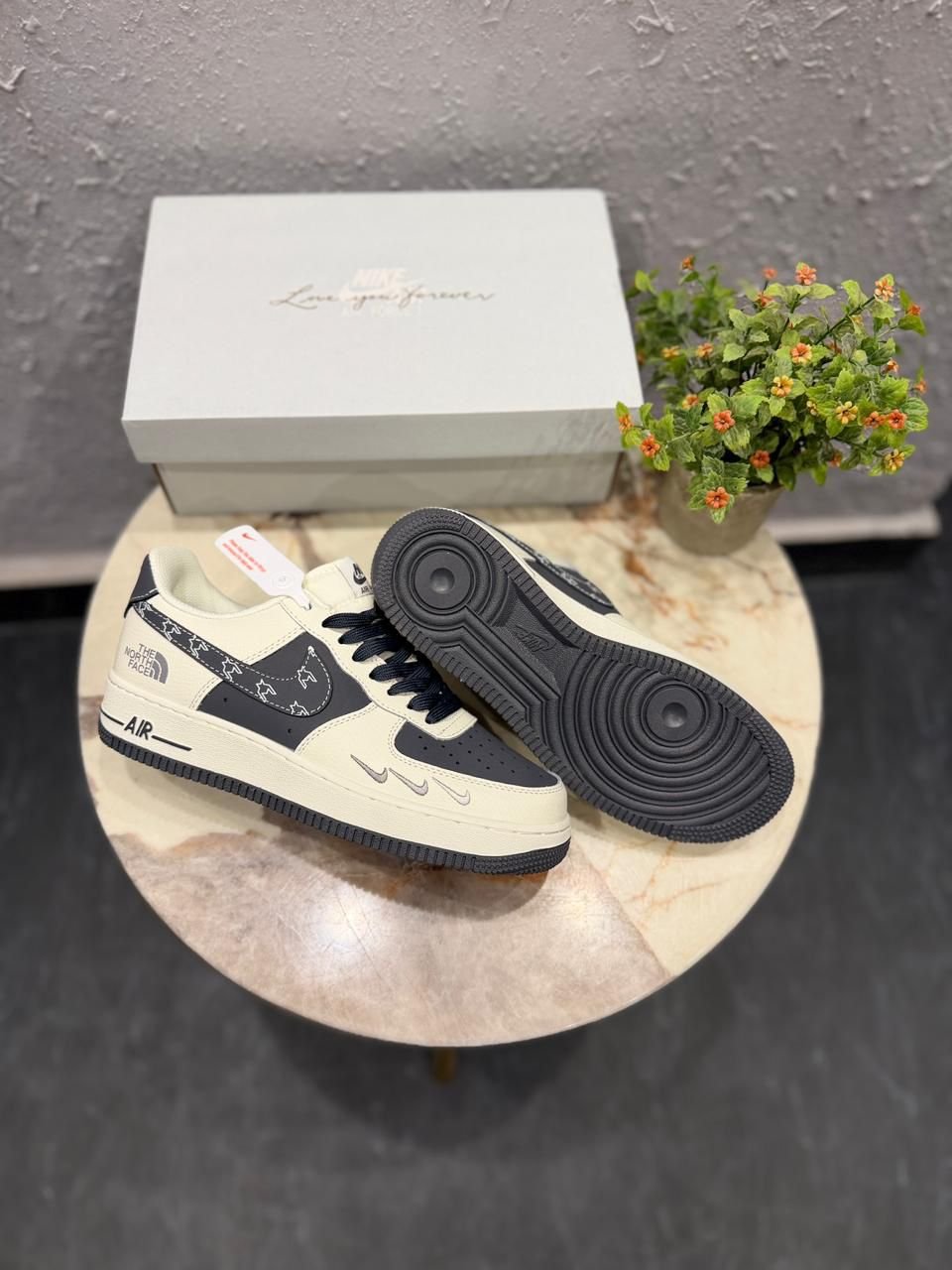 Air Force Custom Collaborative White Blue Sneakers (1)