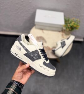 Air Force Custom Collaborative White Blue Sneakers (4)