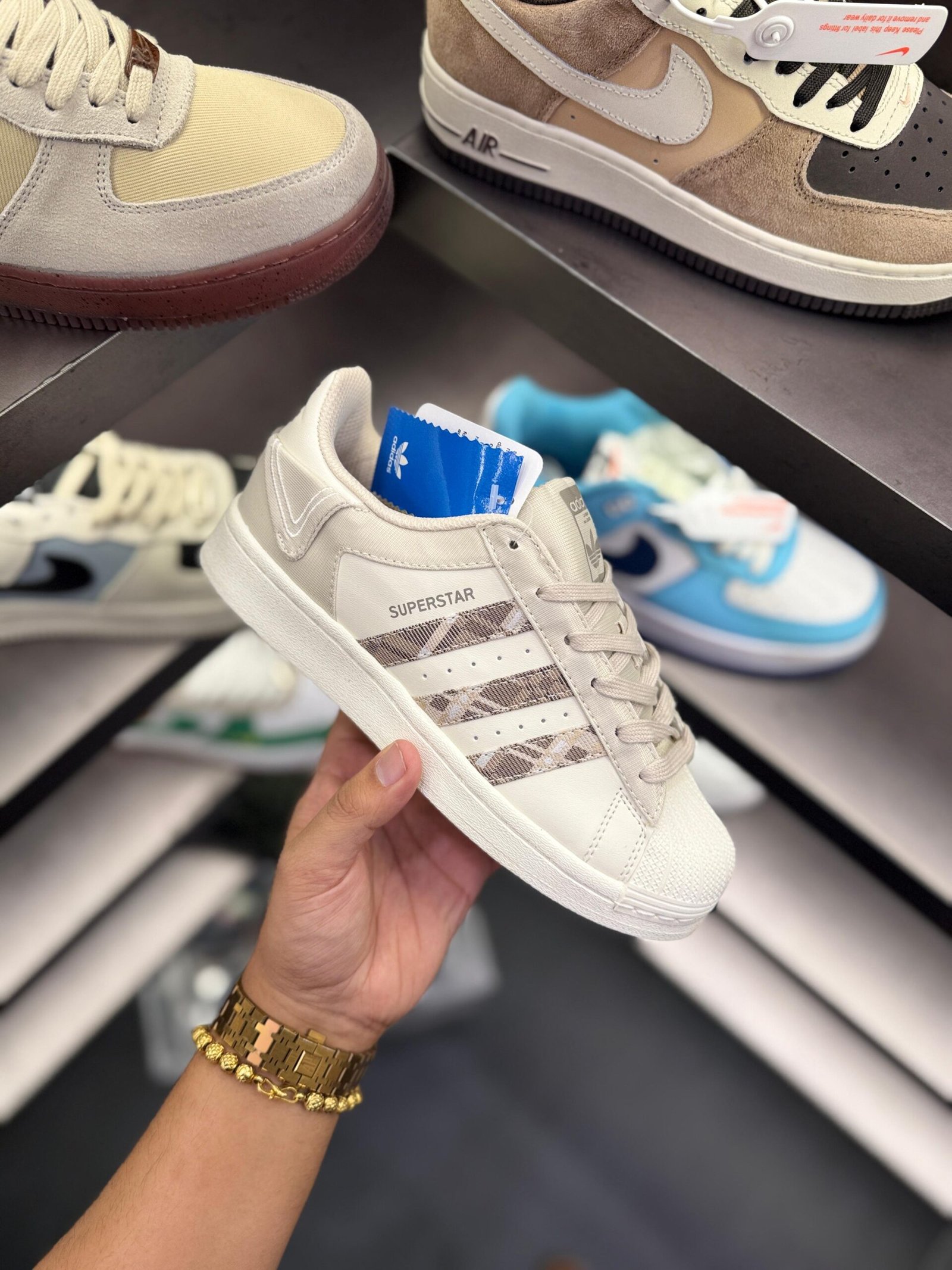 Brown Button Superstar Sneakers – Unisex Classic Casual Style Brown Button Superstar Sneakers – Unisex Classic Casual Style