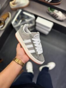 Campus Grey White Unisex Classic Low-Top Casual Sneakers (2)