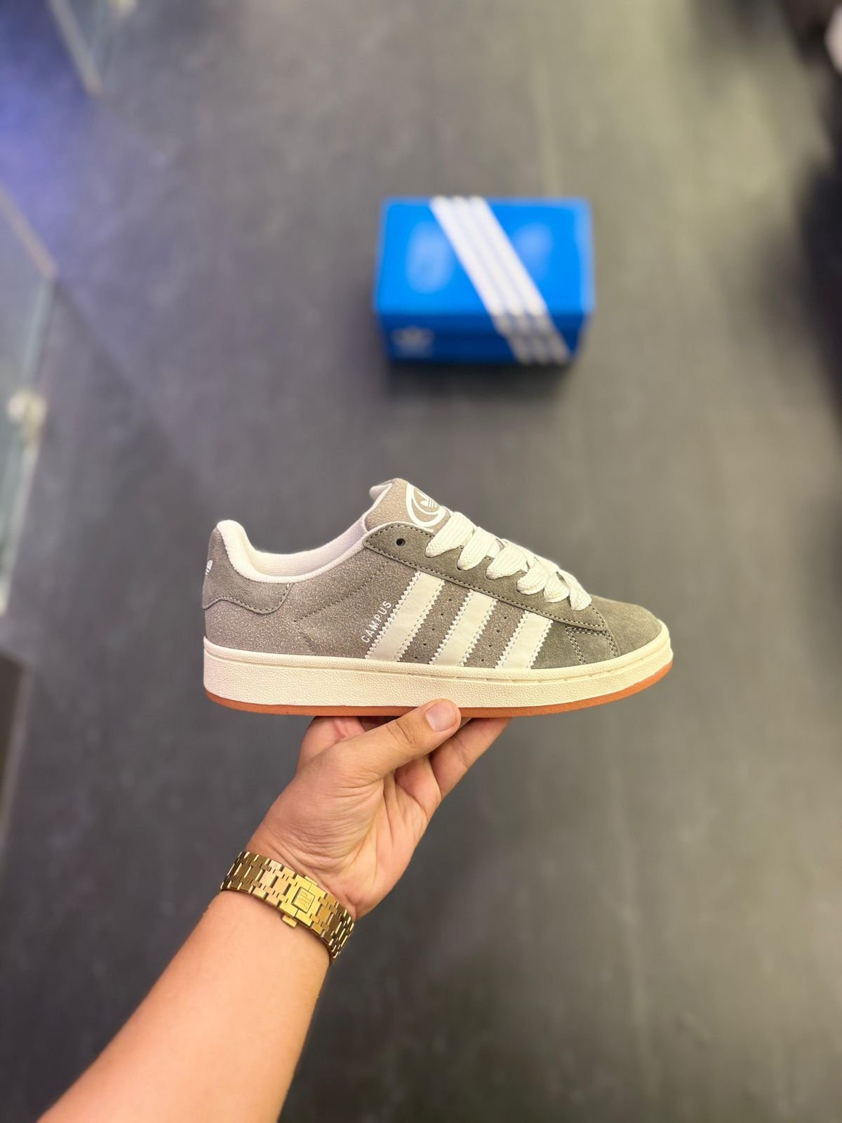 Campus Grey White Unisex Classic Low-Top Casual Sneakers (4) Campus Grey White Unisex Classic Low-Top Casual Sneakers (4)