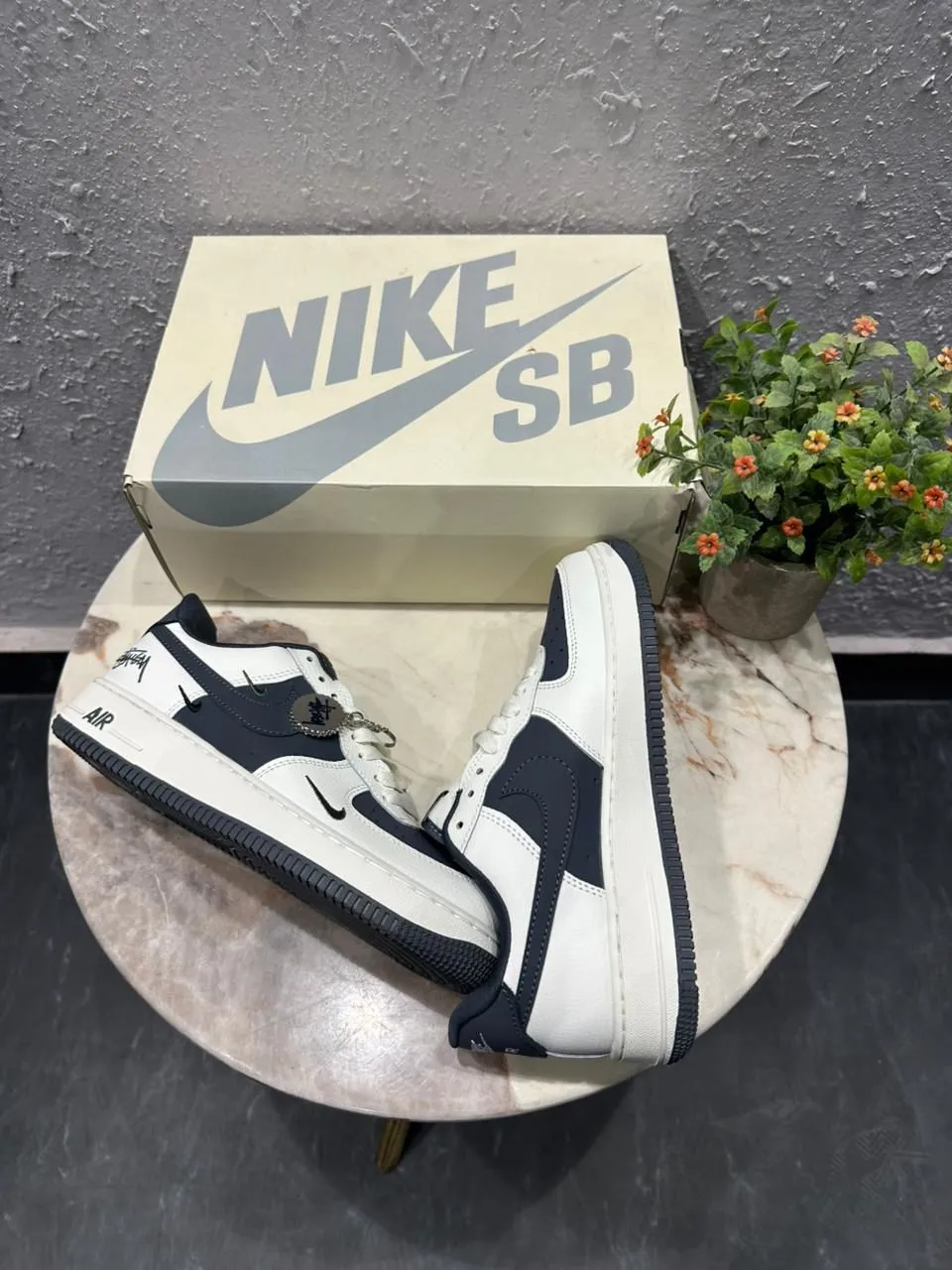 Custom X Stussy White 2025 | Collaborative Sneakers