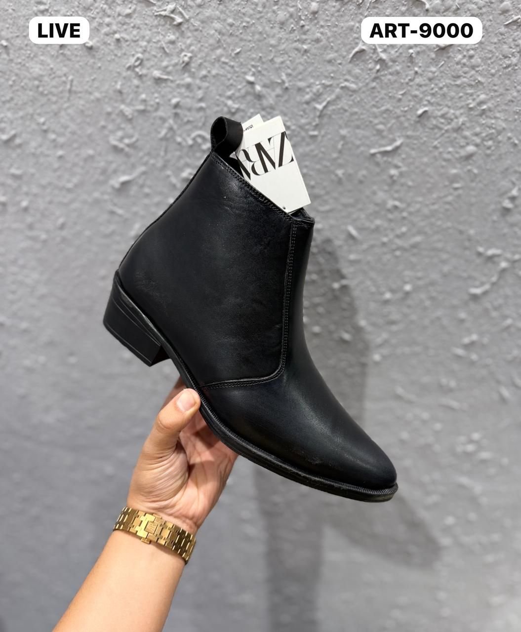 Handmade Formal Leather Zip Boots (4) Handmade Formal Leather Zip Boots (4)