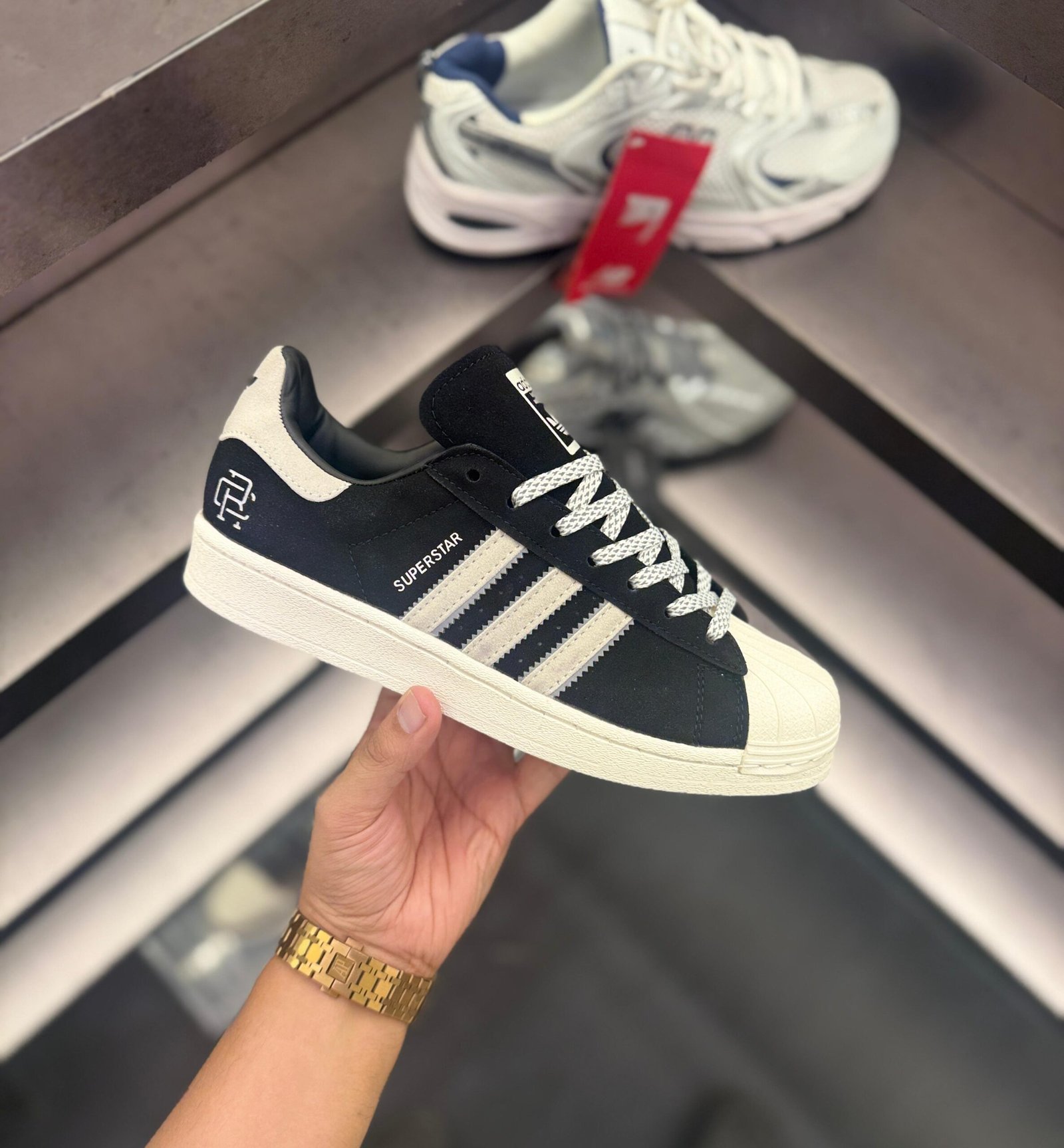 Reign Champ Suede Superstar Sneakers (3) Reign Champ Suede Superstar Sneakers – Classic Collaborative Style