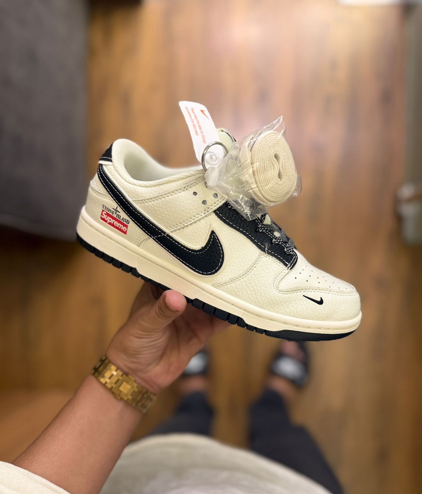 Stone Island Supreme Low-Top SB Dunk Sneakers (3) Stone Island Supreme Low-Top SB Dunk Sneakers – Collaborative Street Style