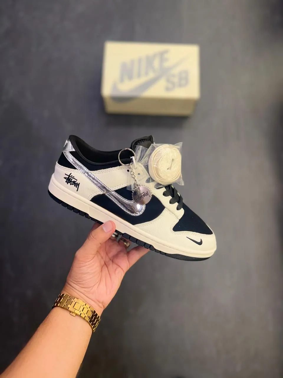 Stussy Black Silver SB Dunk 2025 Boys | Skate Street
