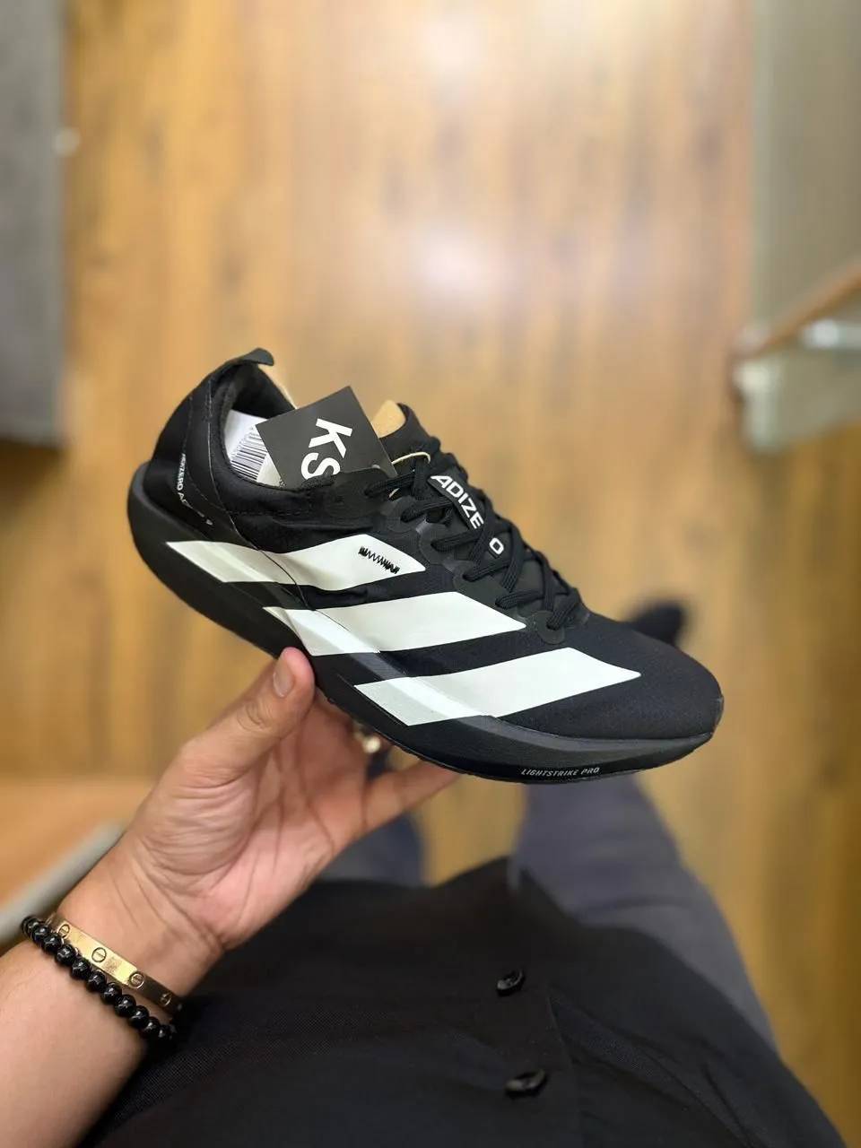 Adizero Adios 9 Black Racing Shoes First Copy
