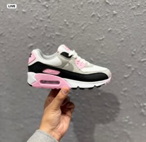 Airmax 90 White Pink Girls Casual Shoes (4)