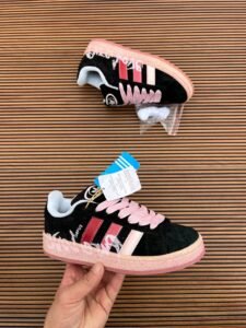 Campus Girls Black Pink Classic Low-Top Casual Sneakers (1)