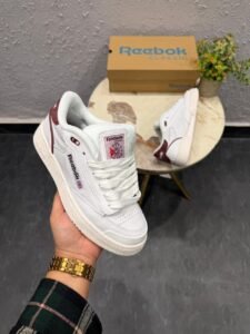 Classic White Wine Leather Casual Sneakers (3)