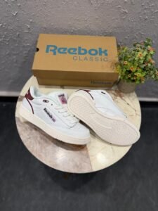 Classic White Wine Leather Casual Sneakers (4)