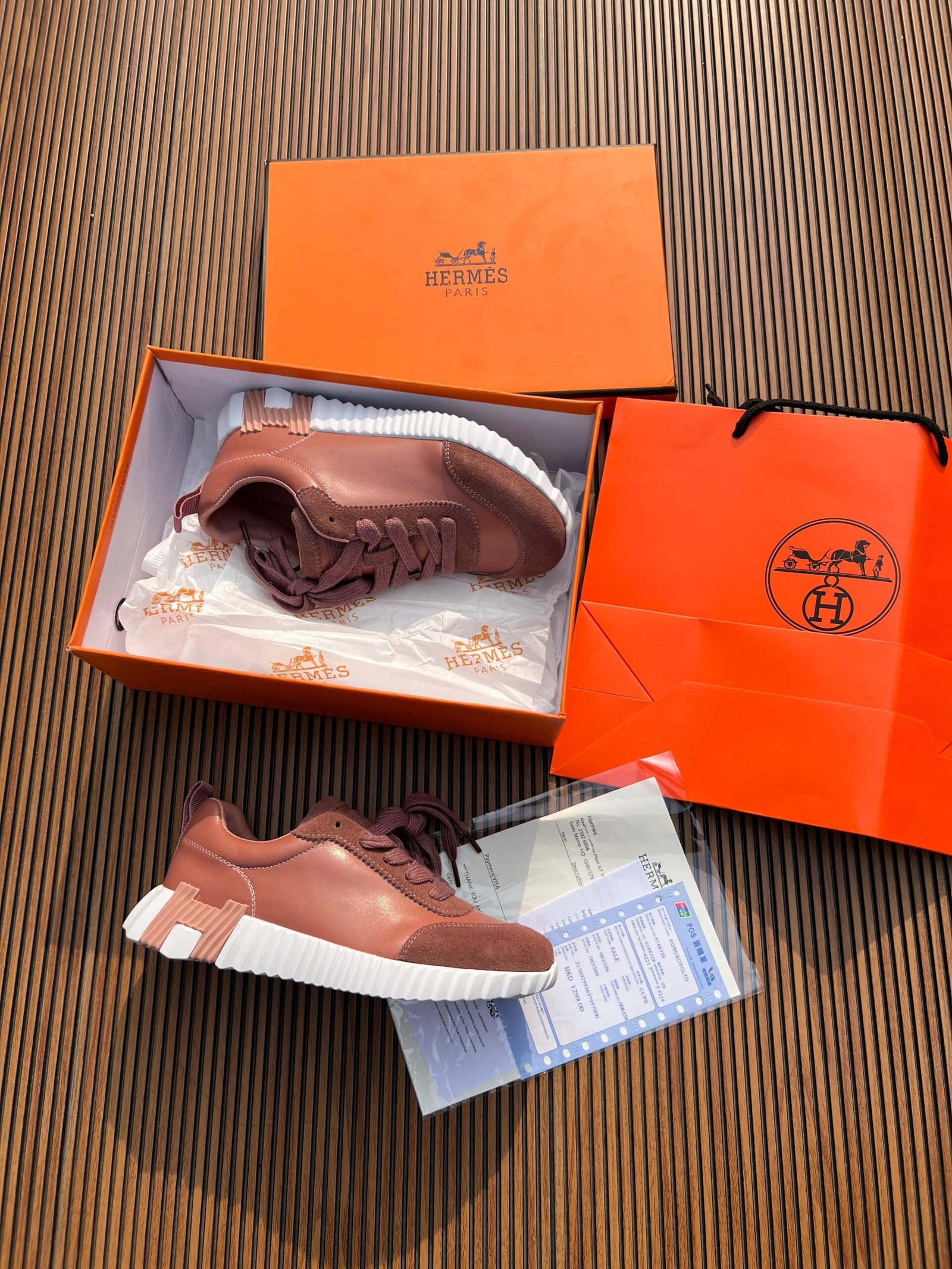 Luxury H Pattern Premium Sneakers 2 Colors (2)