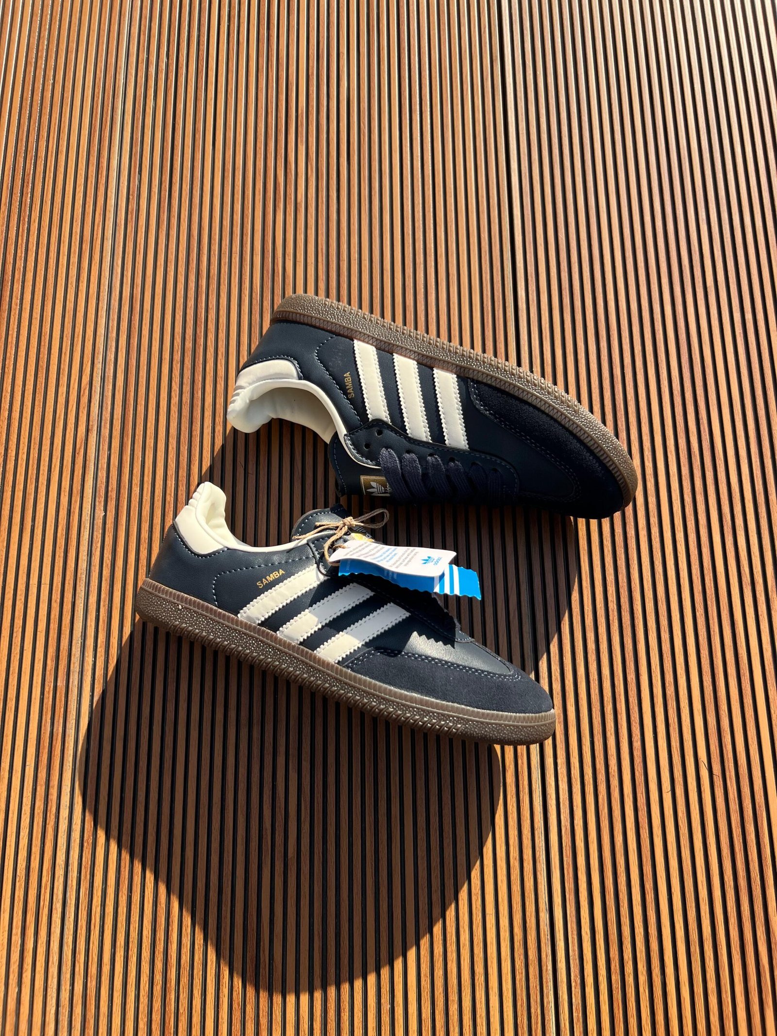 Samba Navy Leather Sneakers – UA Quality Girls Street Style (1) Samba Navy Leather Sneakers – UA Quality Girls Street Style (1)