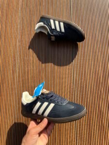 Samba Navy Leather Sneakers – UA Quality Girls Street Style (2)