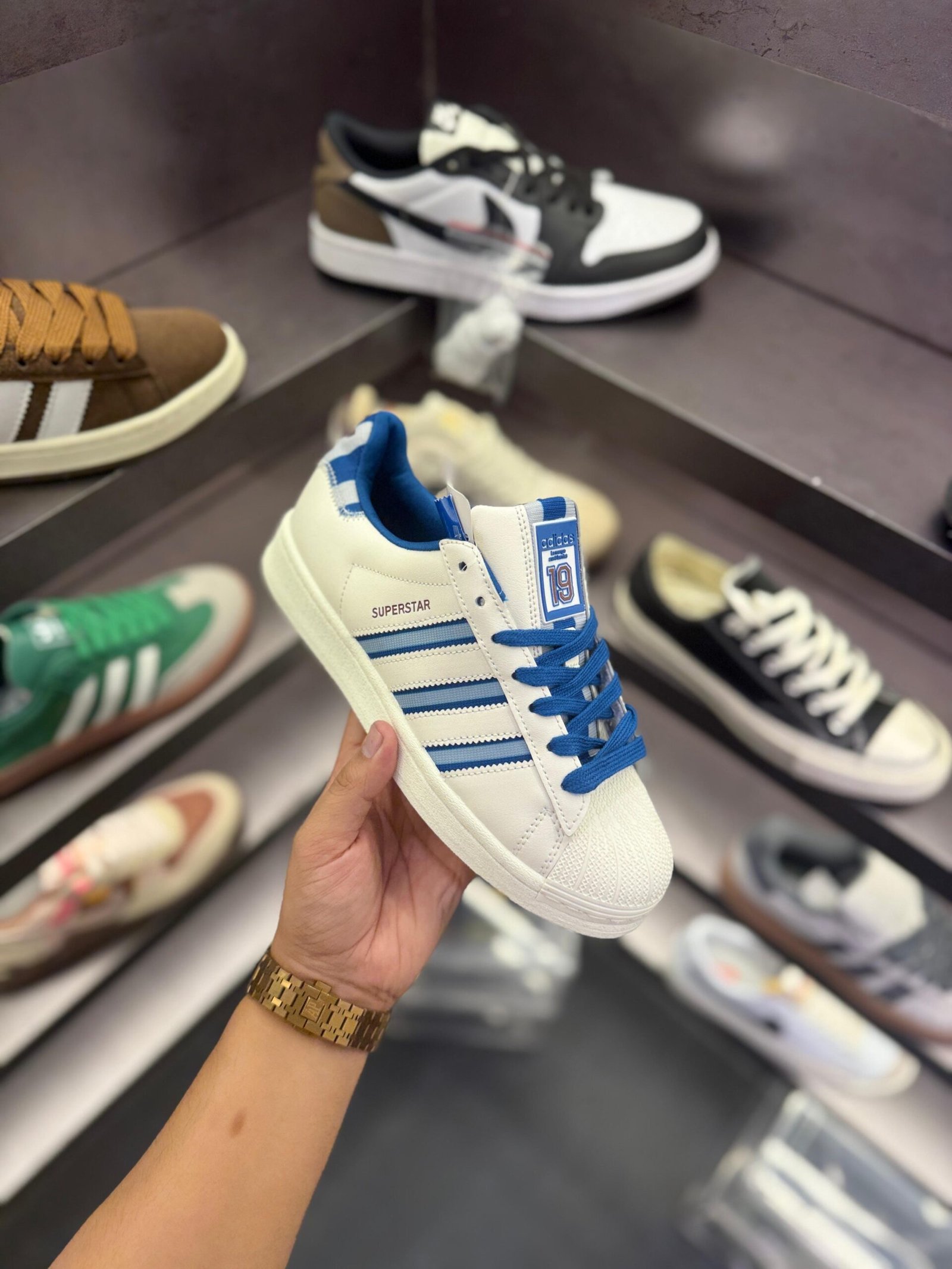 Superstar 19 White Blue Sneakers – Fresh 2025 Street Classic (3)