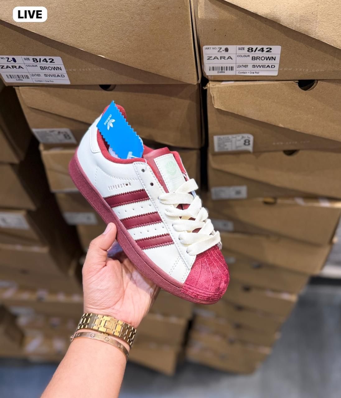 Superstar Wine White Sneakers – Classic Street Style Essential (1)