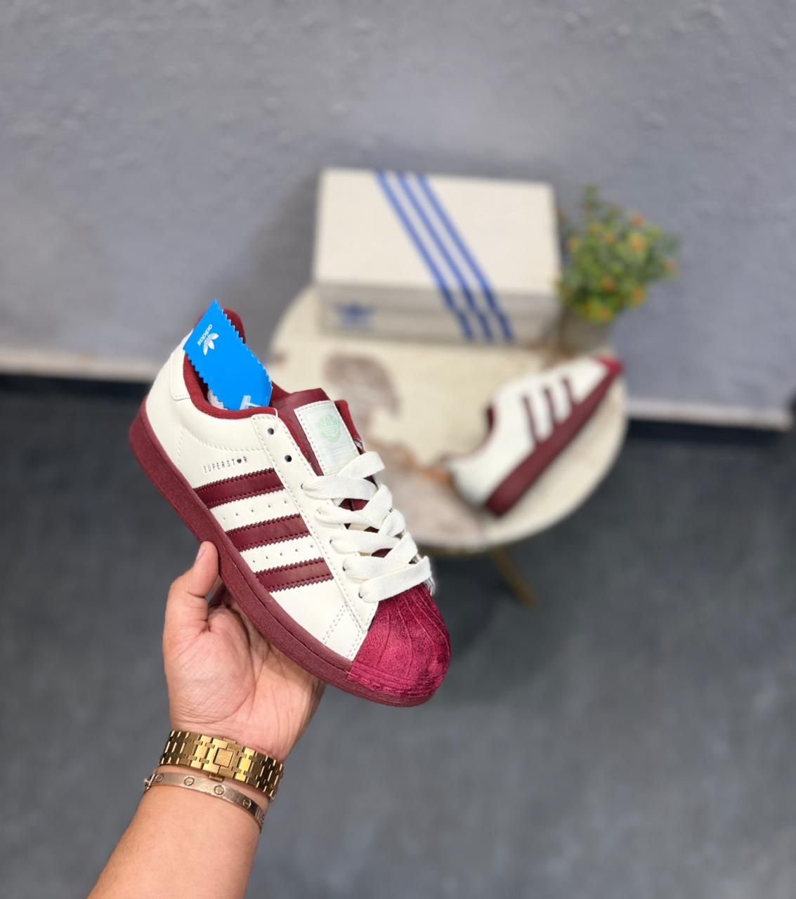 Superstar Wine White Sneakers – Classic Street Style Essential (2)