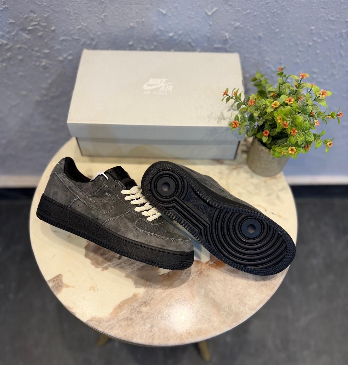 Airforce Charcoal Grey Sneakers – Bold Street Style Edition (1) Airforce Charcoal Grey Sneakers – Bold Street Style Edition