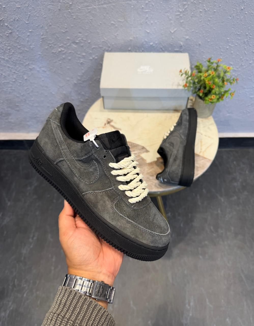 Airforce Charcoal Grey Sneakers – Bold Street Style Edition (2) Airforce Charcoal Grey Sneakers – Bold Street Style Edition