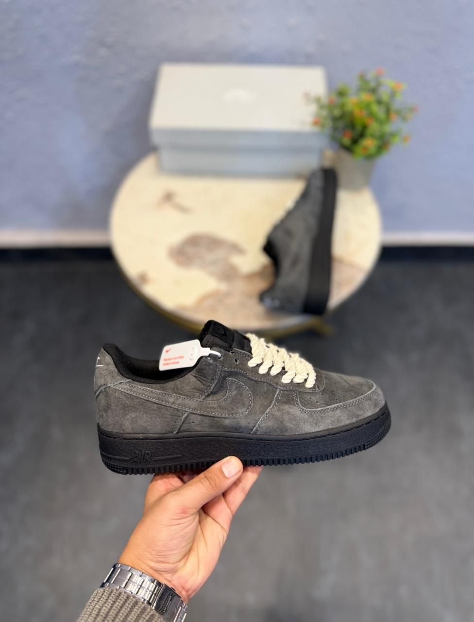 Airforce Charcoal Grey Sneakers – Bold Street Style Edition (3) Airforce Charcoal Grey Sneakers – Bold Street Style Edition