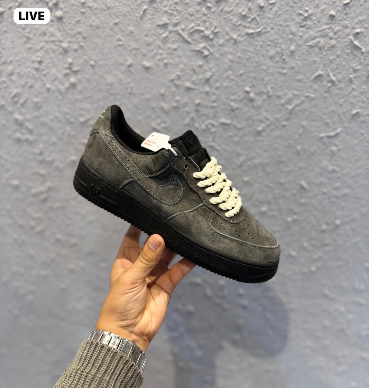 Airforce Charcoal Grey Sneakers – Bold Street Style Edition (4) Airforce Charcoal Grey Sneakers – Bold Street Style Edition