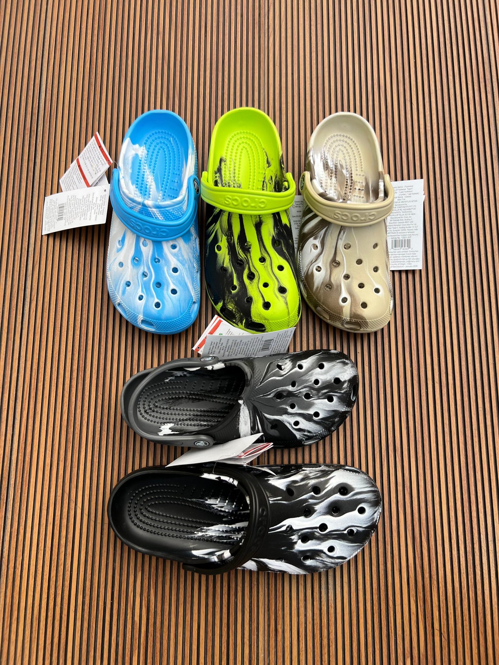 Marbled Comfort Clogs – Stylish Slip-On Casual Shoes