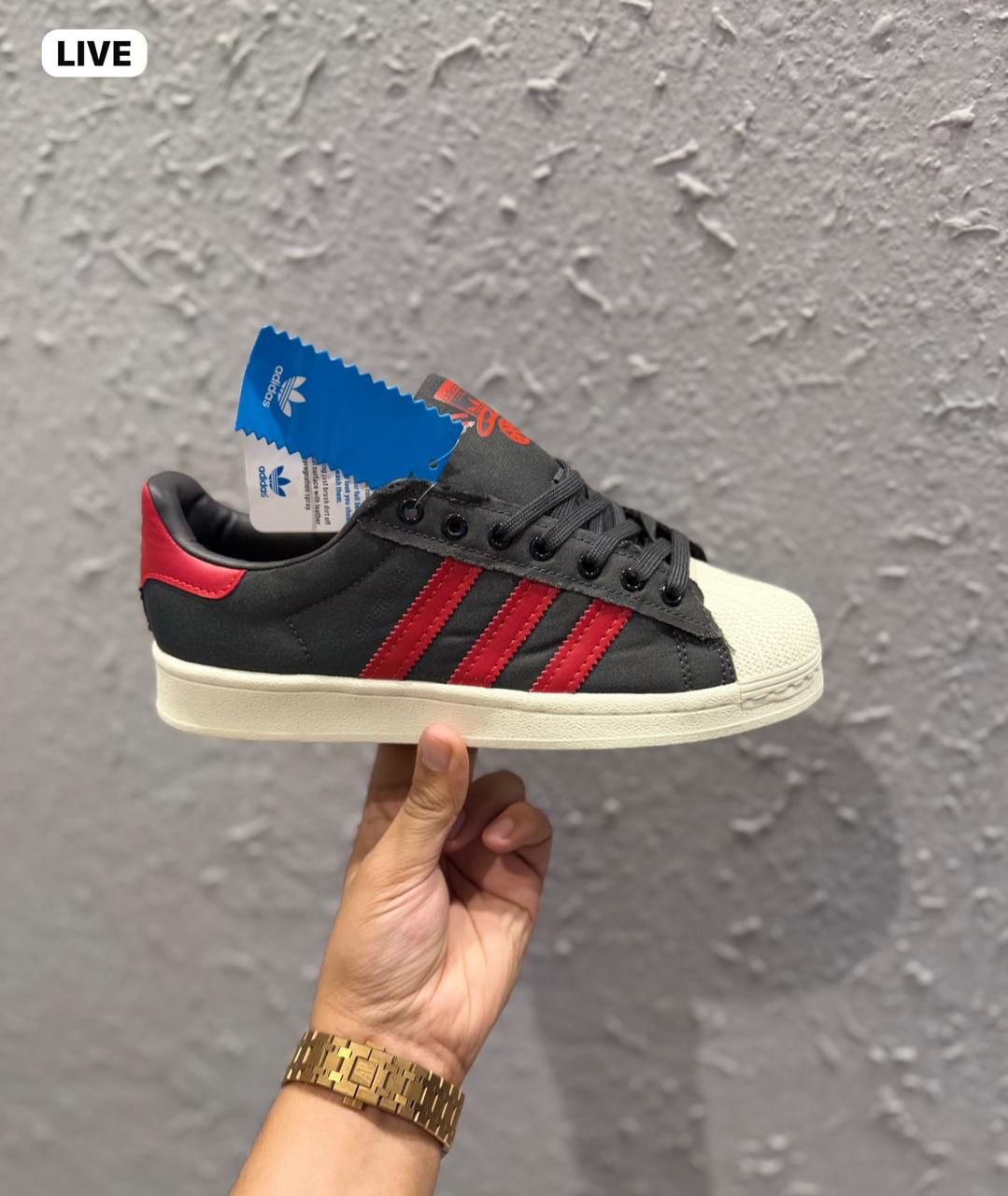 Superstar Grey Red Sneakers – Urban Classic Street Style