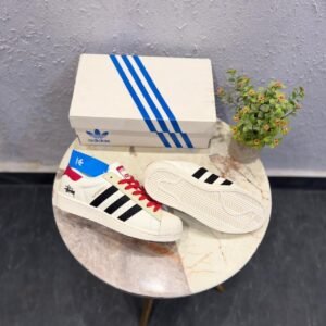 Superstar White Black Red Sneakers – Bold Street Classic Style