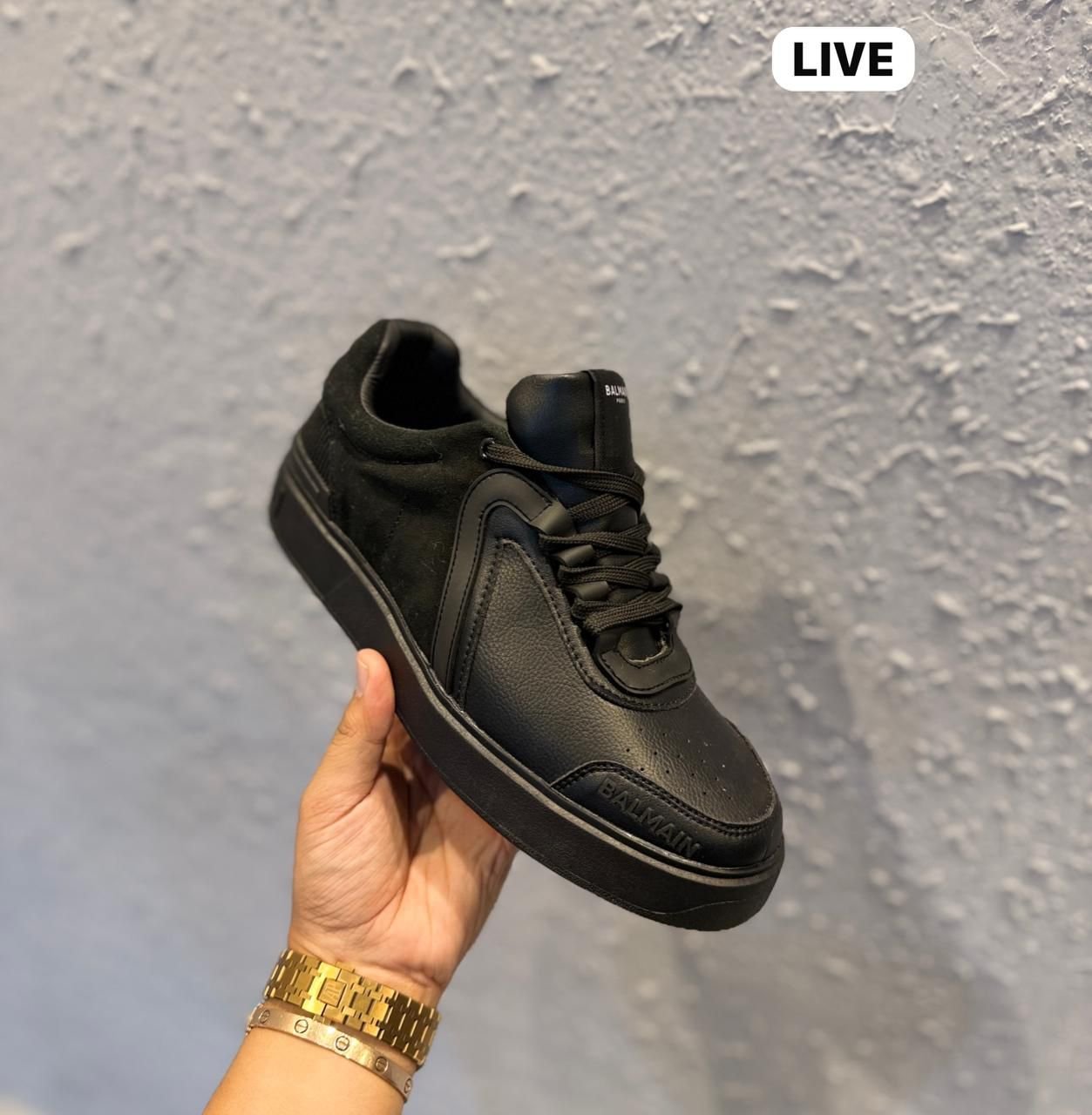 Luxury Designer Style Sneakers – Premium Black Street Shoes