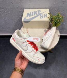 White Red Low Top Sneakers – Bold Street Style Shoes