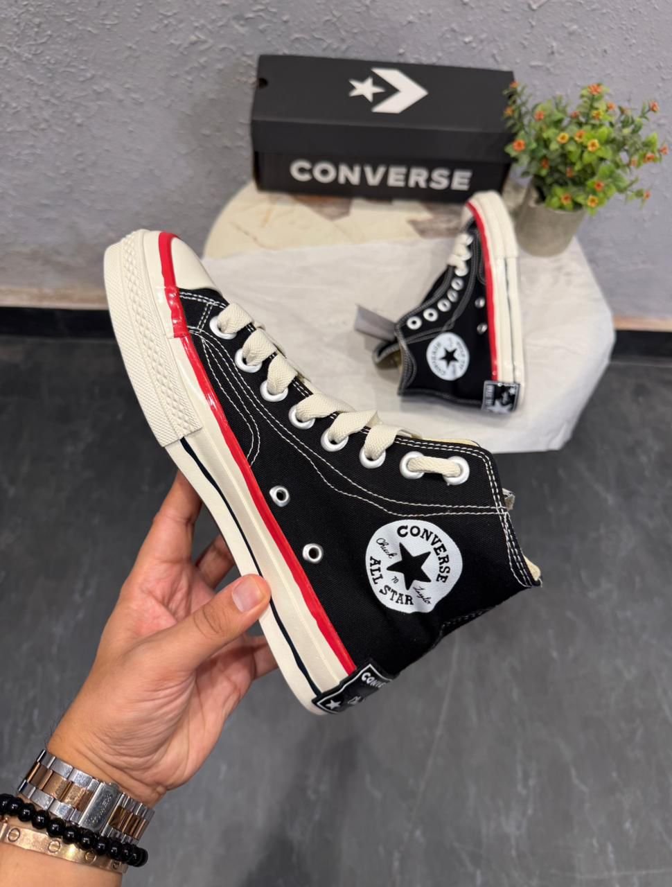 Black Sketch High Top Sneakers – Premium Comfort & Trendy Design
