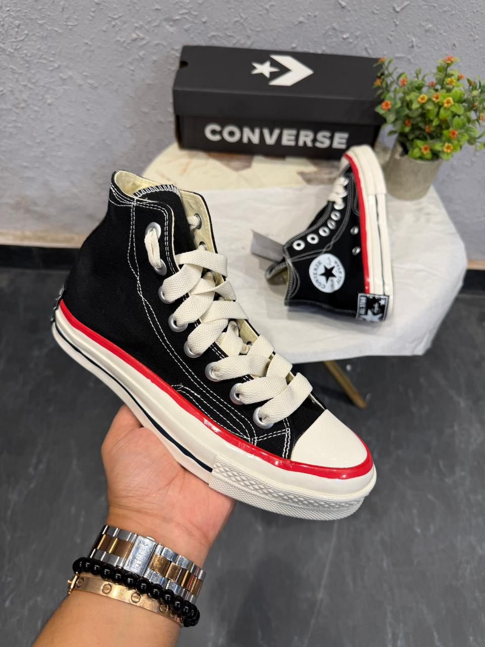 Black Sketch High Top Sneakers – Premium Comfort & Trendy Design