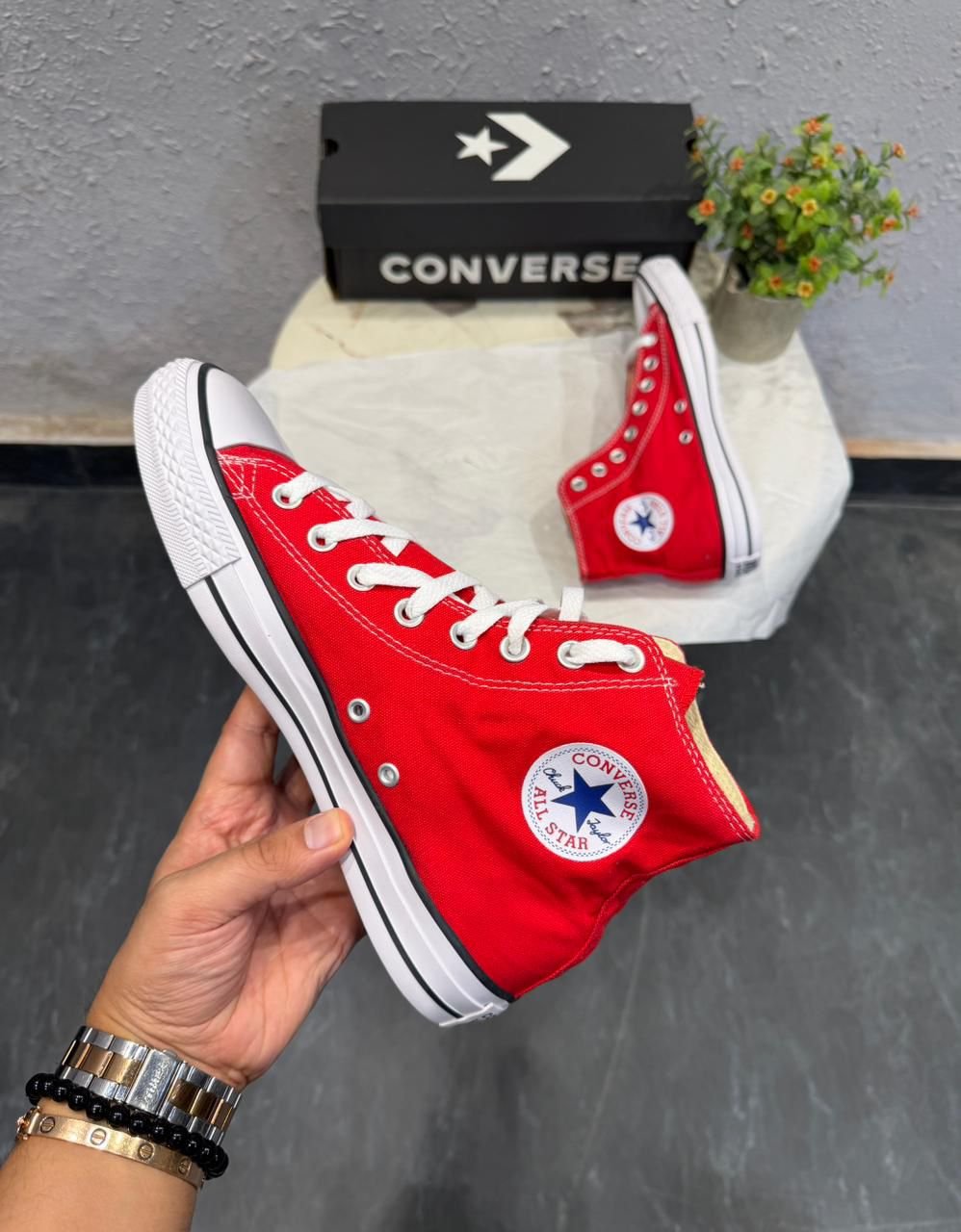 Red High Top Sneakers – Premium Comfort & Trendy Design (3)