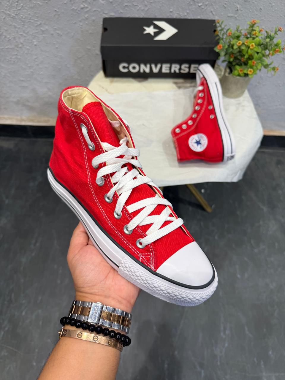 Red High Top Sneakers – Premium Comfort & Trendy Design (4)