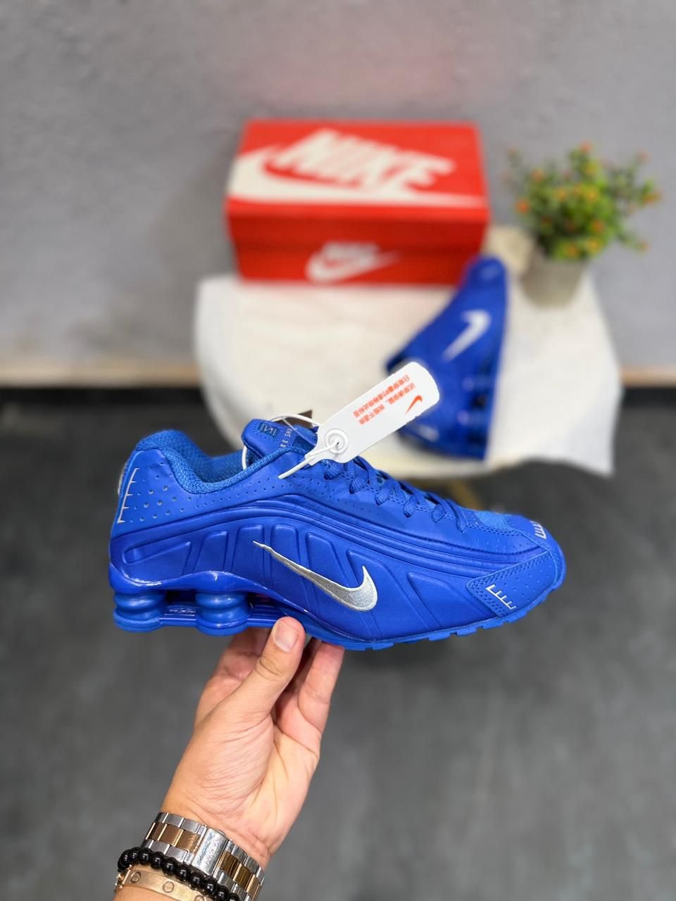 Silver Blue Performance Sneakers – Premium Comfort & Trendy Design