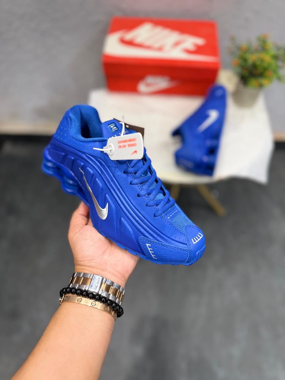 Silver Blue Performance Sneakers – Premium Comfort & Trendy Design