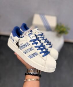 White Blue Low Top Sneakers – Premium Comfort & Trendy Design (1)
