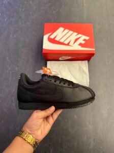 Black Leather Heritage Sneakers – Premium Comfort & Vintage Appeal