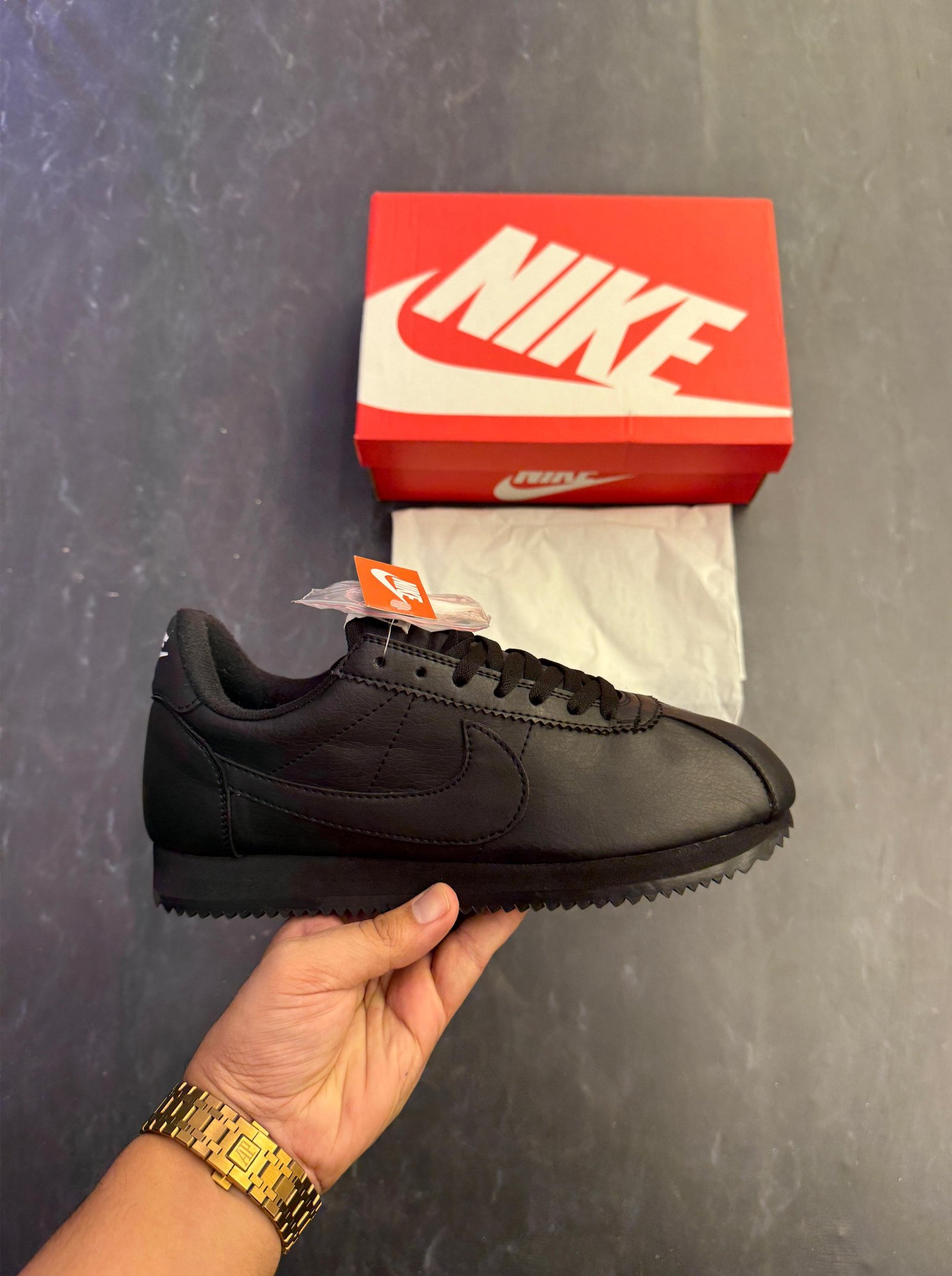 Black Leather Heritage Sneakers – Premium Comfort & Vintage Appeal
