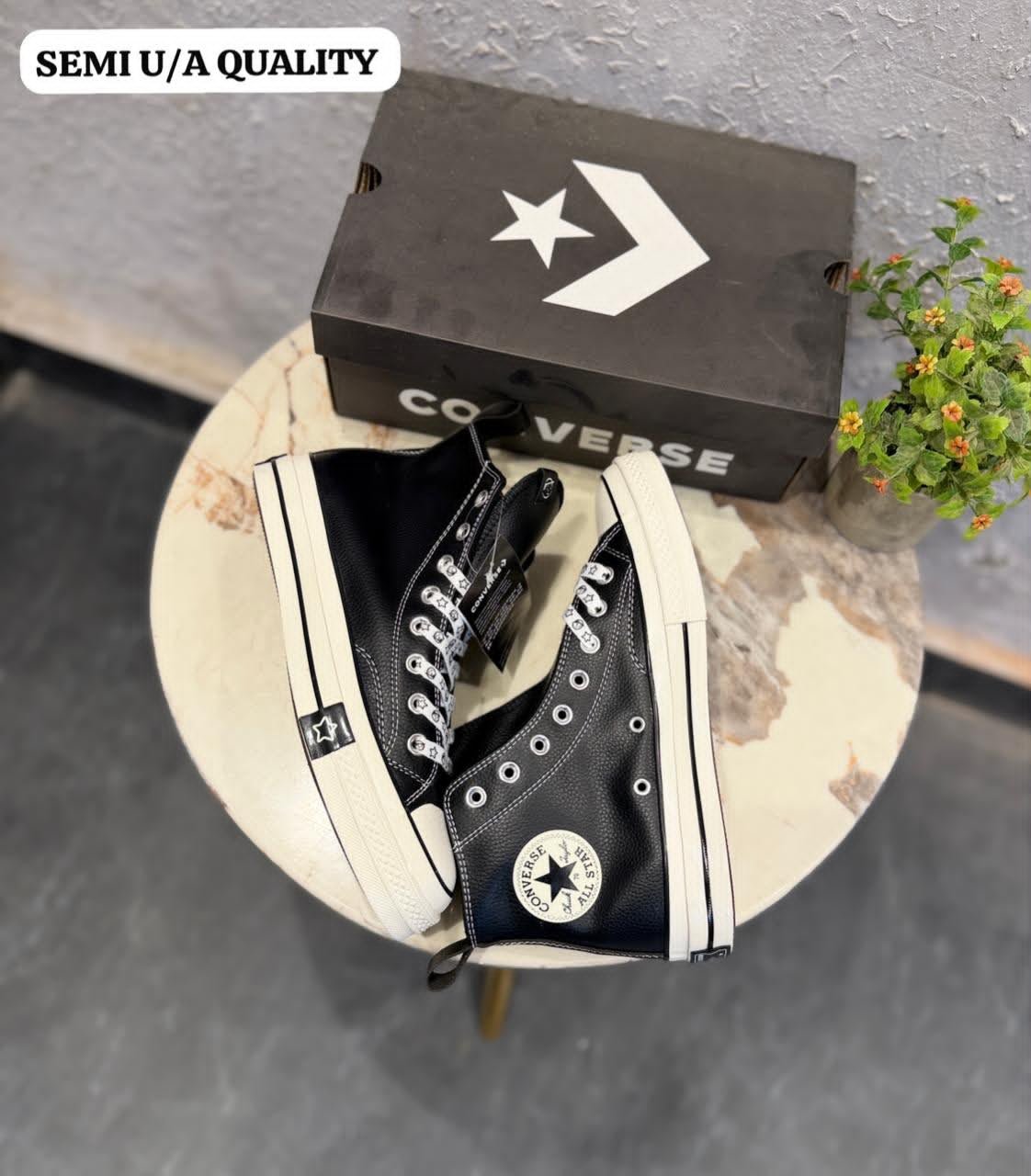 Black Leather High Top Sneakers – Premium Comfort & Timeless Style