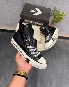 Black Leather High Top Sneakers – Premium Comfort & Timeless Style
