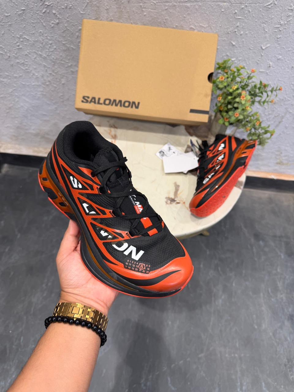 Black Orange Trail Sneakers – Rugged Comfort & Outdoor Style