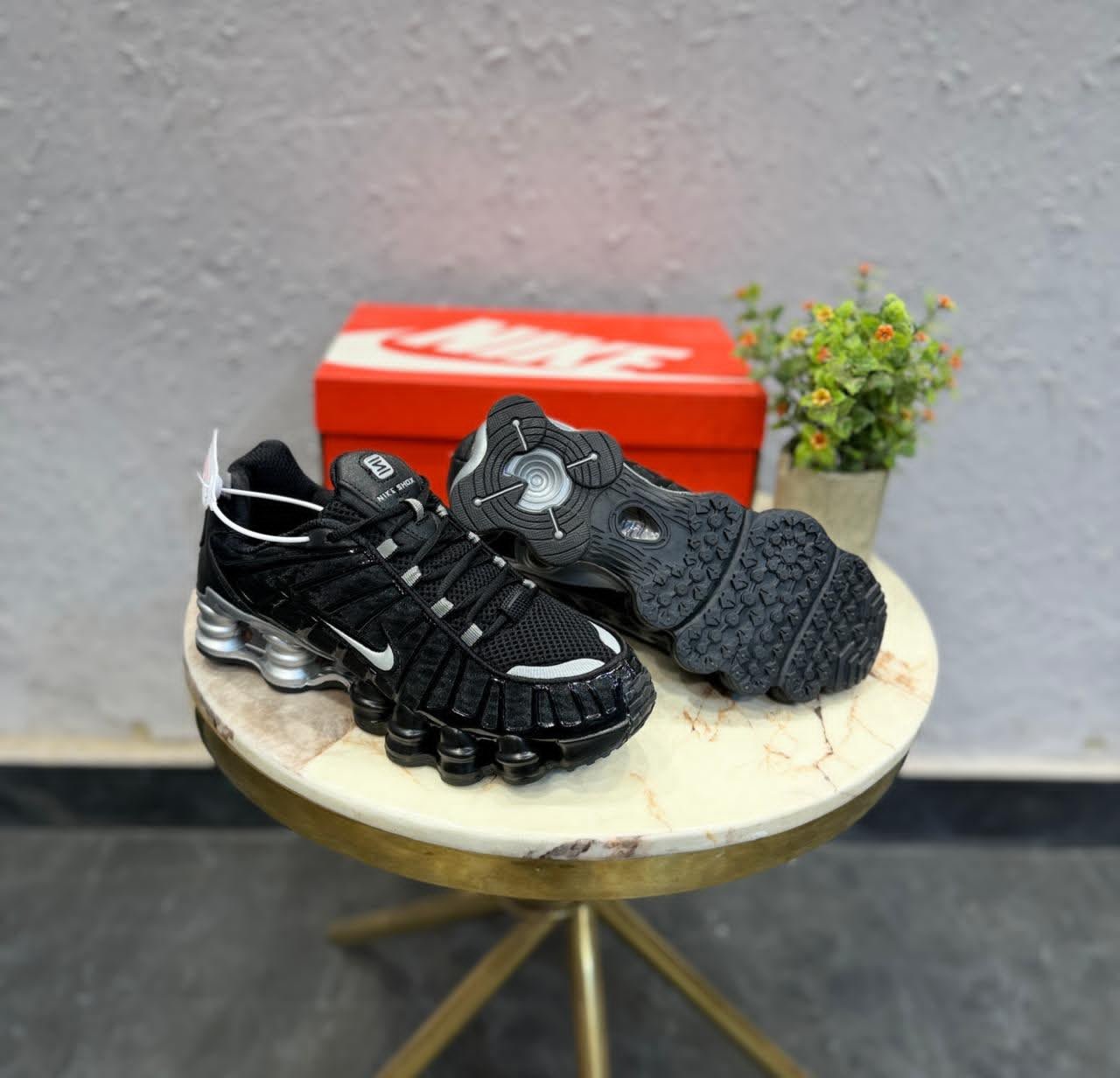 Black Silver Performance Sneakers – Premium Comfort & Futuristic Style