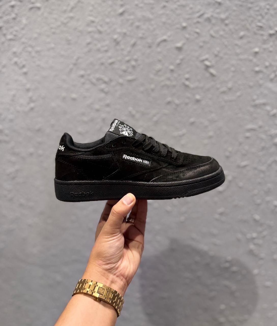 Black Suede Classic Sneakers – Premium Comfort & Timeless Style