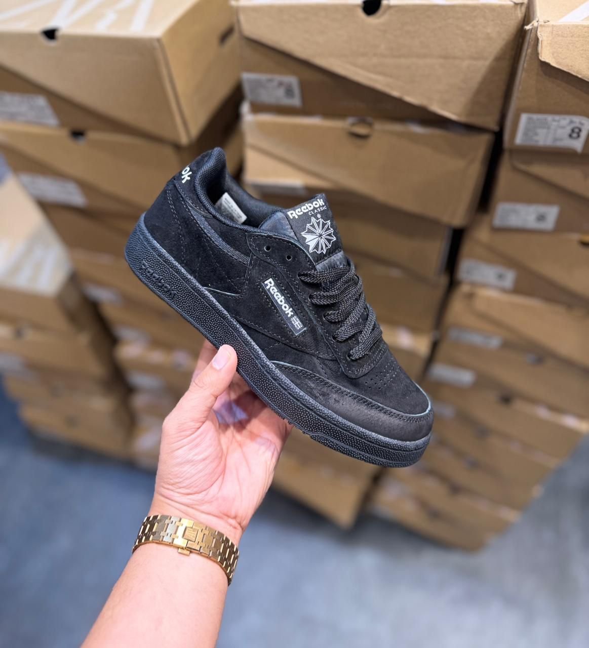 Black Suede Classic Sneakers – Premium Comfort & Timeless Style