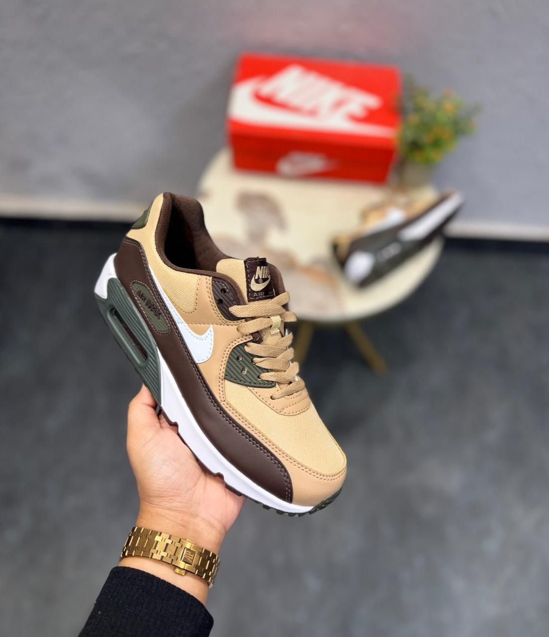 Brown White Lifestyle Sneakers – Premium Comfort & Everyday Style